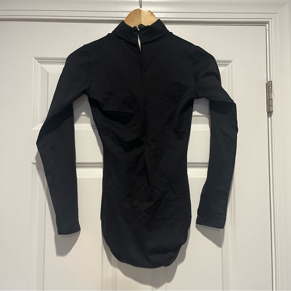 We Love Colors mockneck black leotard - Picture 3 of 3
